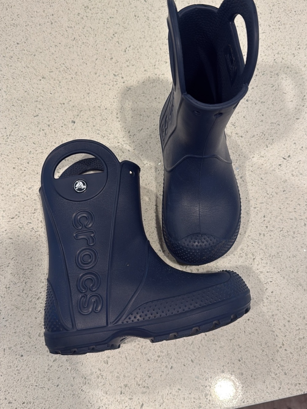 CROCS Kids Navy Waterproof Pull-On Rain Boots
